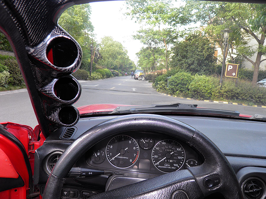 A Pillar Triple Gauge pods For Miata NA/Mk1 CarbonMiata